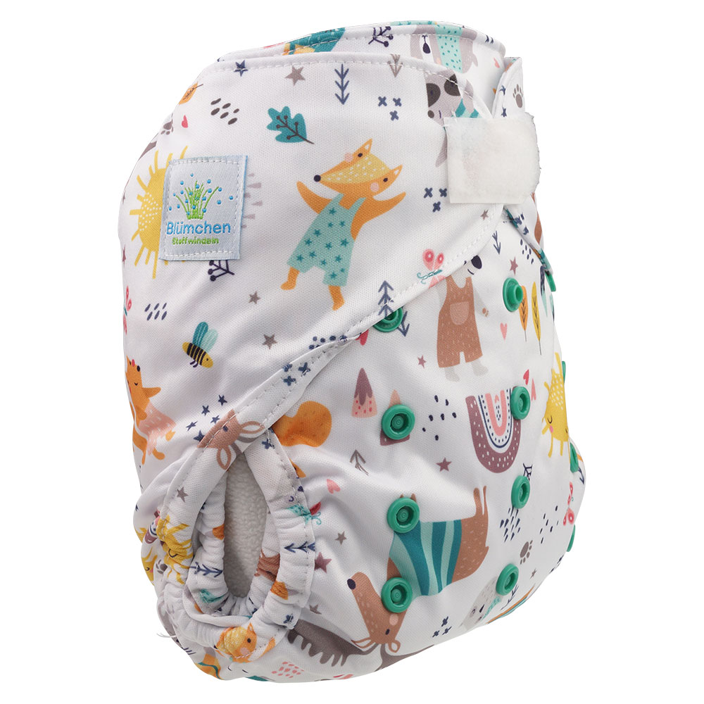 Blümchen Überhose One Size mit Klettverschluss