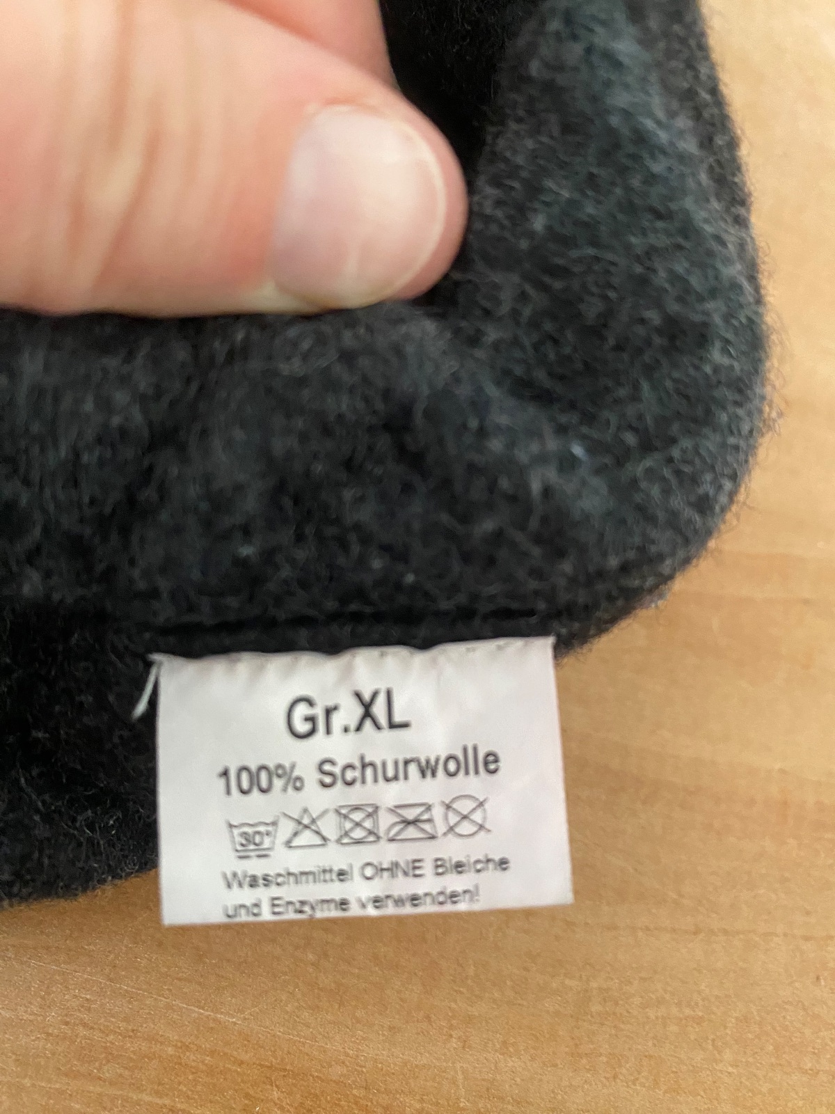 HUDA Wollklett grau XL