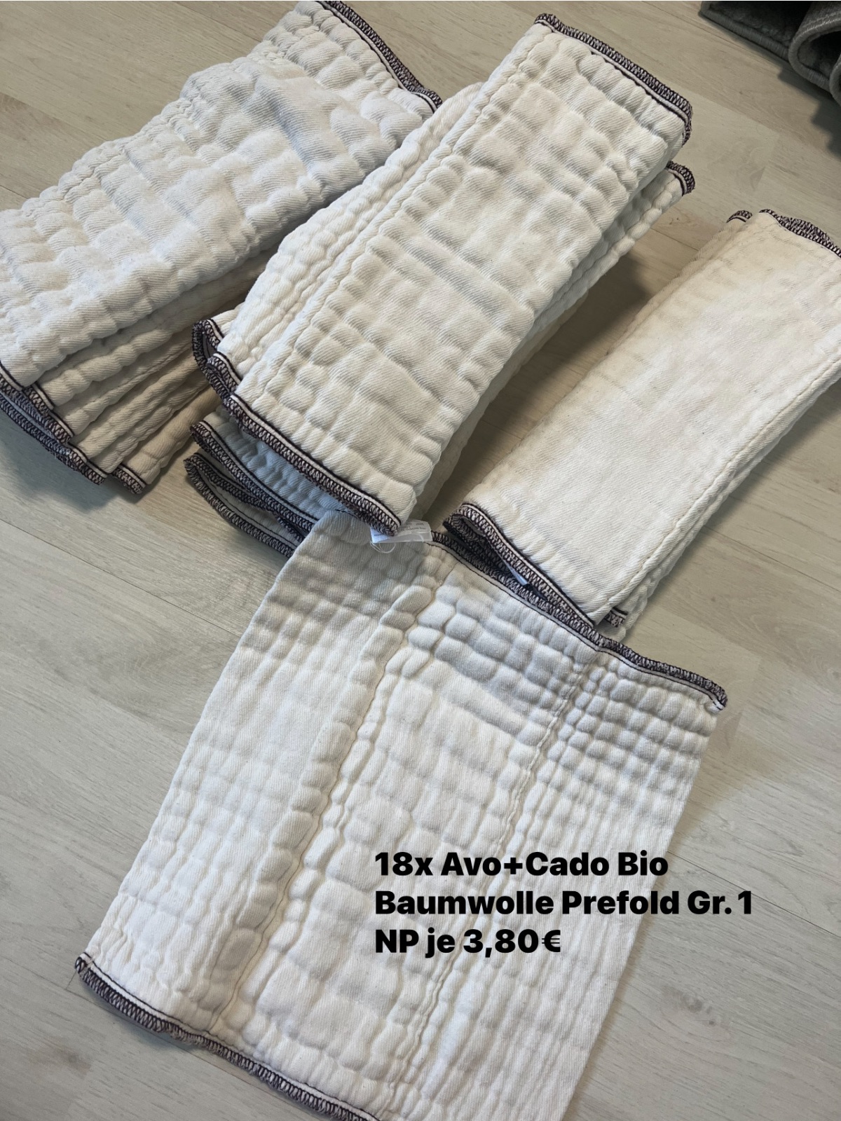 Set aus Überhosen, Prefolds und Einlagen