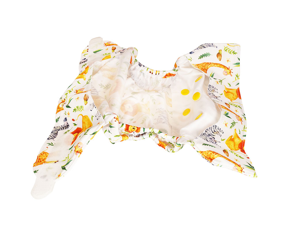 Blümchen Überhose Newborn mit Klettverschluss