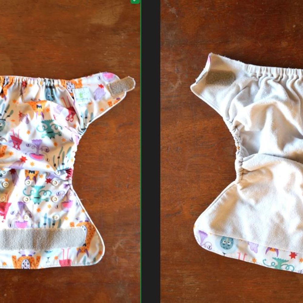 Pocketwindel von Blümchen mit Klettverschluss
