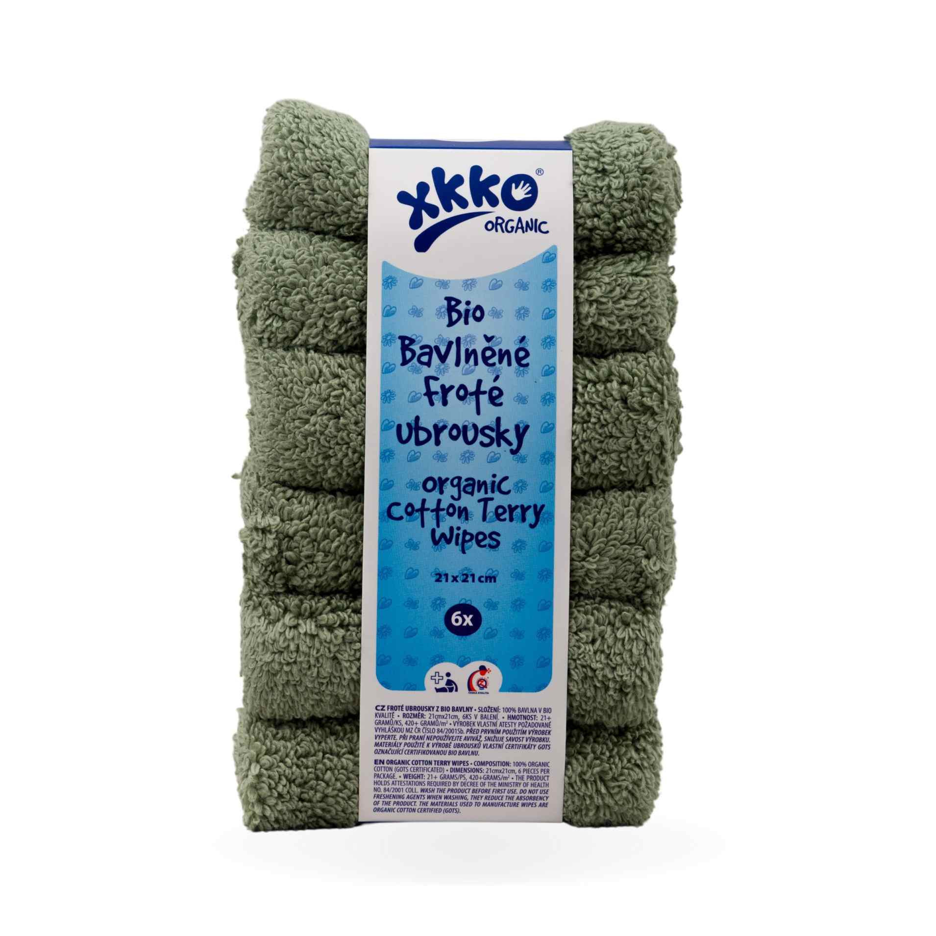 XKKO Waschlappen 100% Bio-Baumwollfrottee 6 Stück
