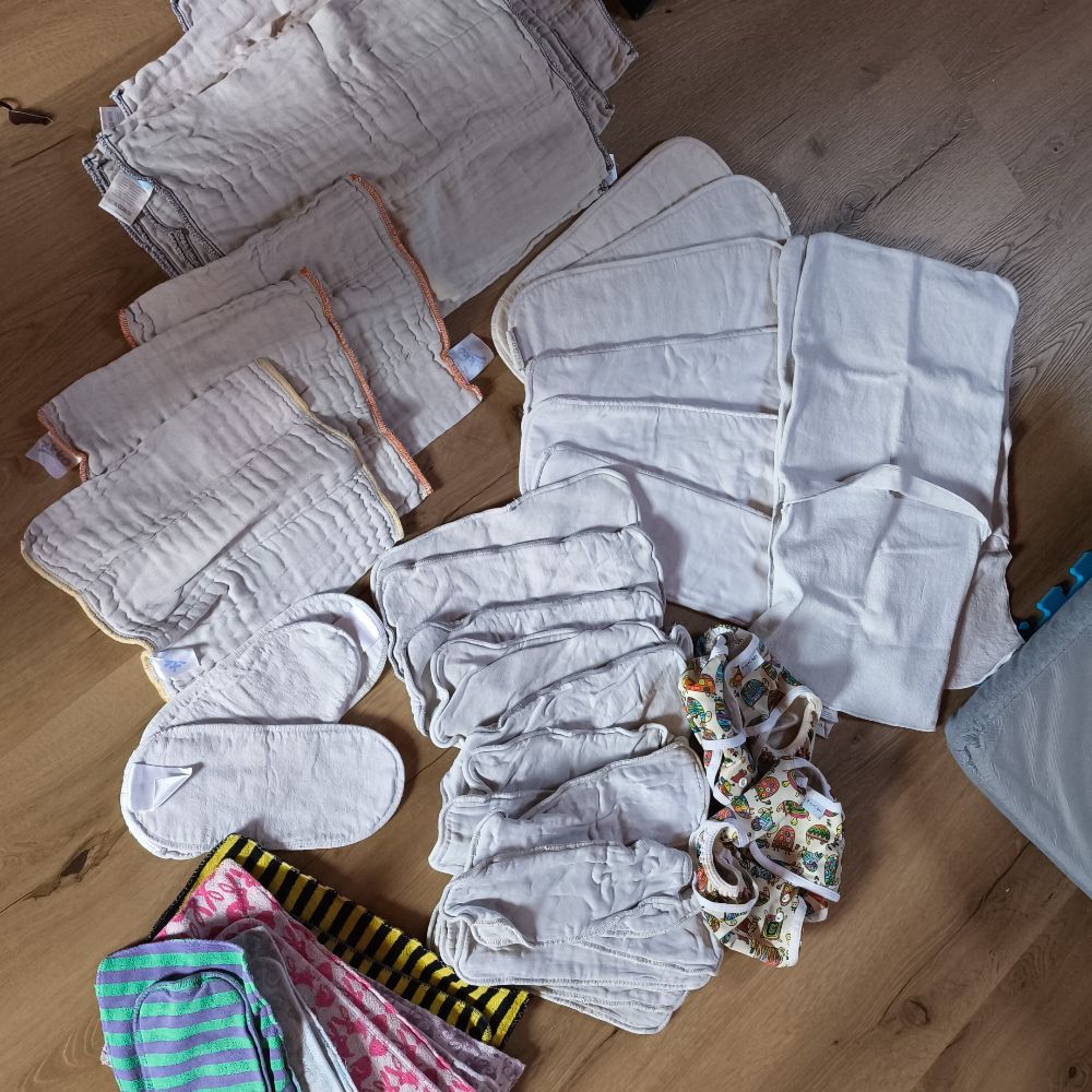 Stoffwindel-Paket Prefolds, Einlagen und Überhosen