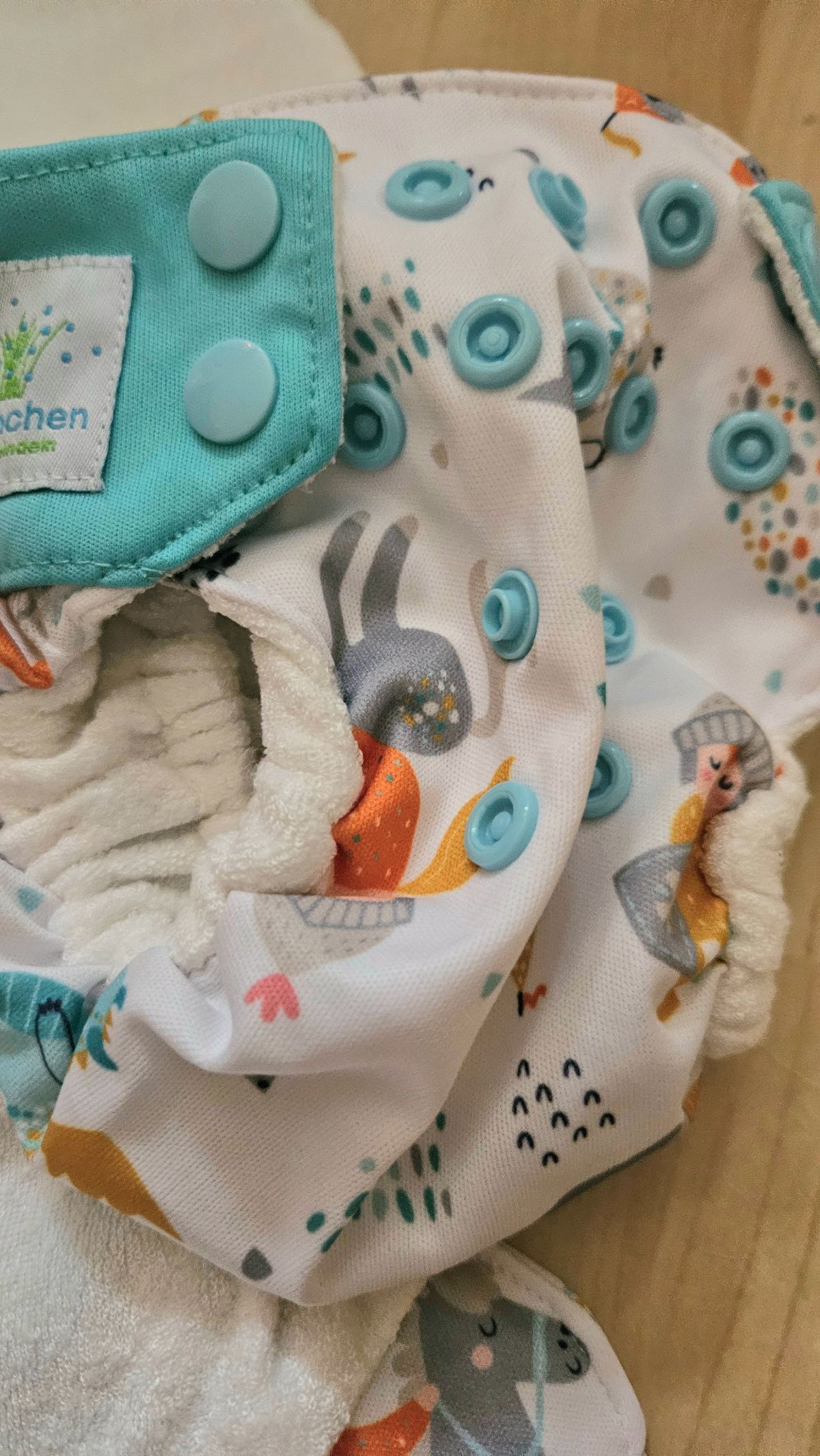 Blümchen All-in-one Newborn Stoffwindel Prefold, wie neu