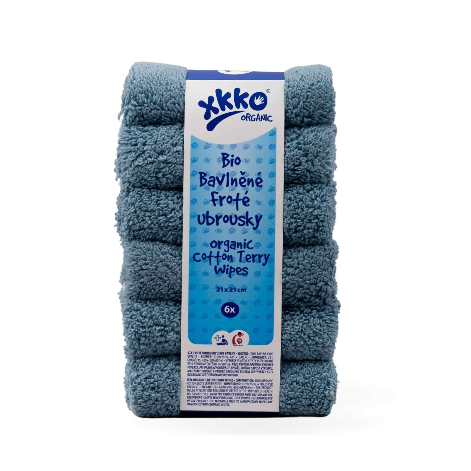 XKKO Waschlappen 100% Bio-Baumwollfrottee 6 Stück