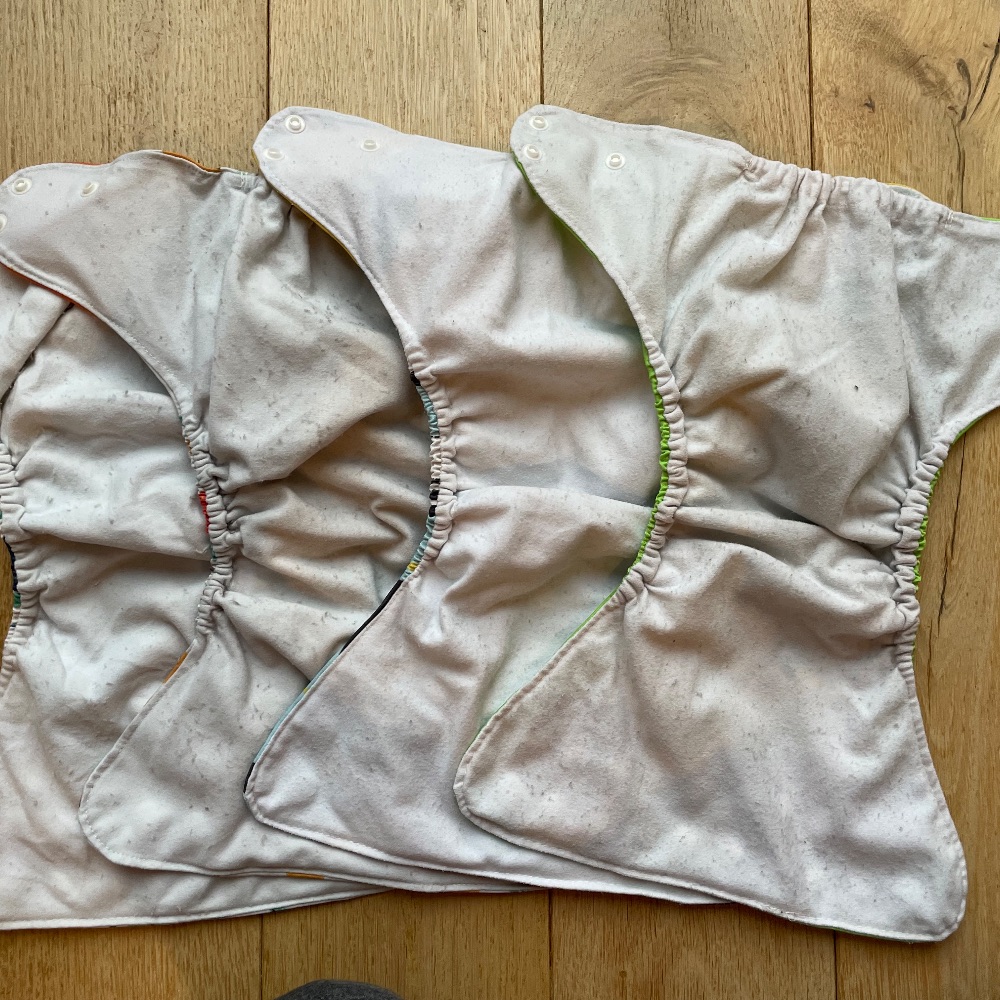 Verkaufe hier vier gebrauchte Pocket Windeln One size