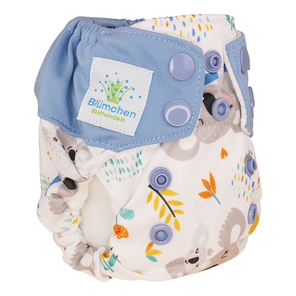 Blümchen All-in-Taschenwindel Newborn mit Druckknöpfen