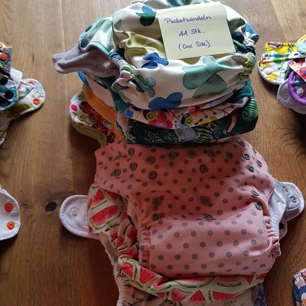 Stoffwindel Set Inkl. Zubehör Komplett Paket Pocket AIO PUL Wolle