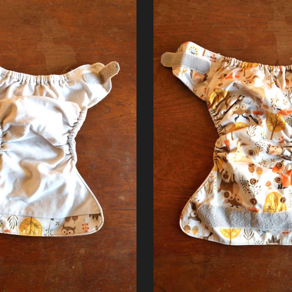 Pocketwindel von Blümchen mit Klettverschluss