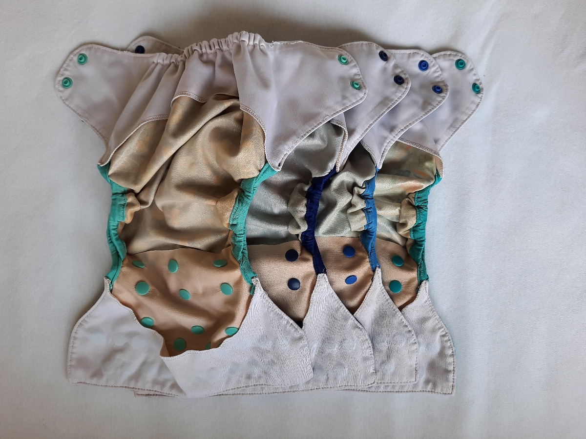 Stoffwindeln Blueberry Capri - Bambuseinlagen - Prefolds