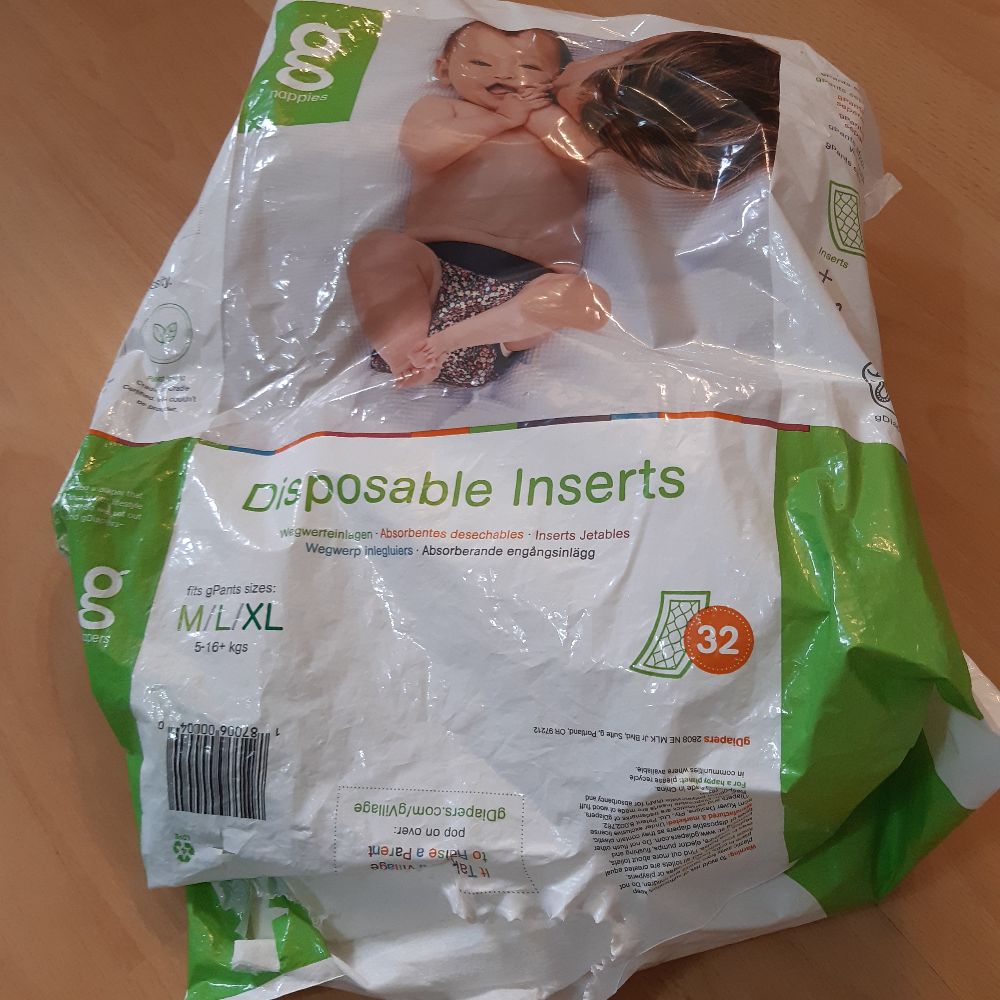 15x gDiapers Wegwerf-Windeleinlagen 5-16 kg