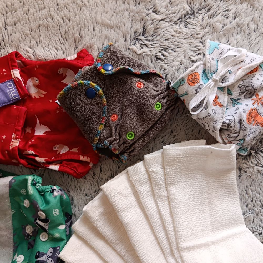 Stoffwindelpaket Newborn Überhosen Einlagen plus Extras