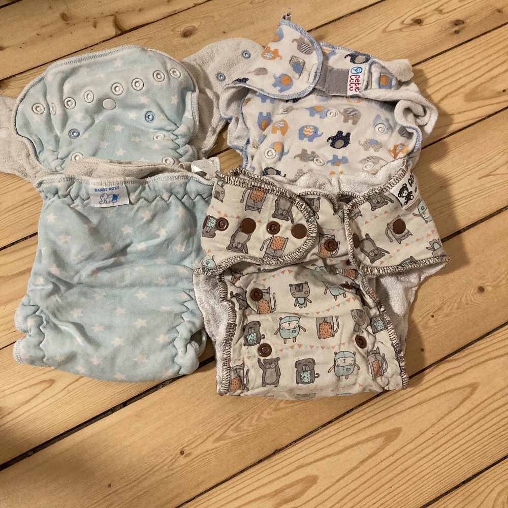 4 Stoffwindeln- Bambi Roxy, Petit Lulu,Anavy