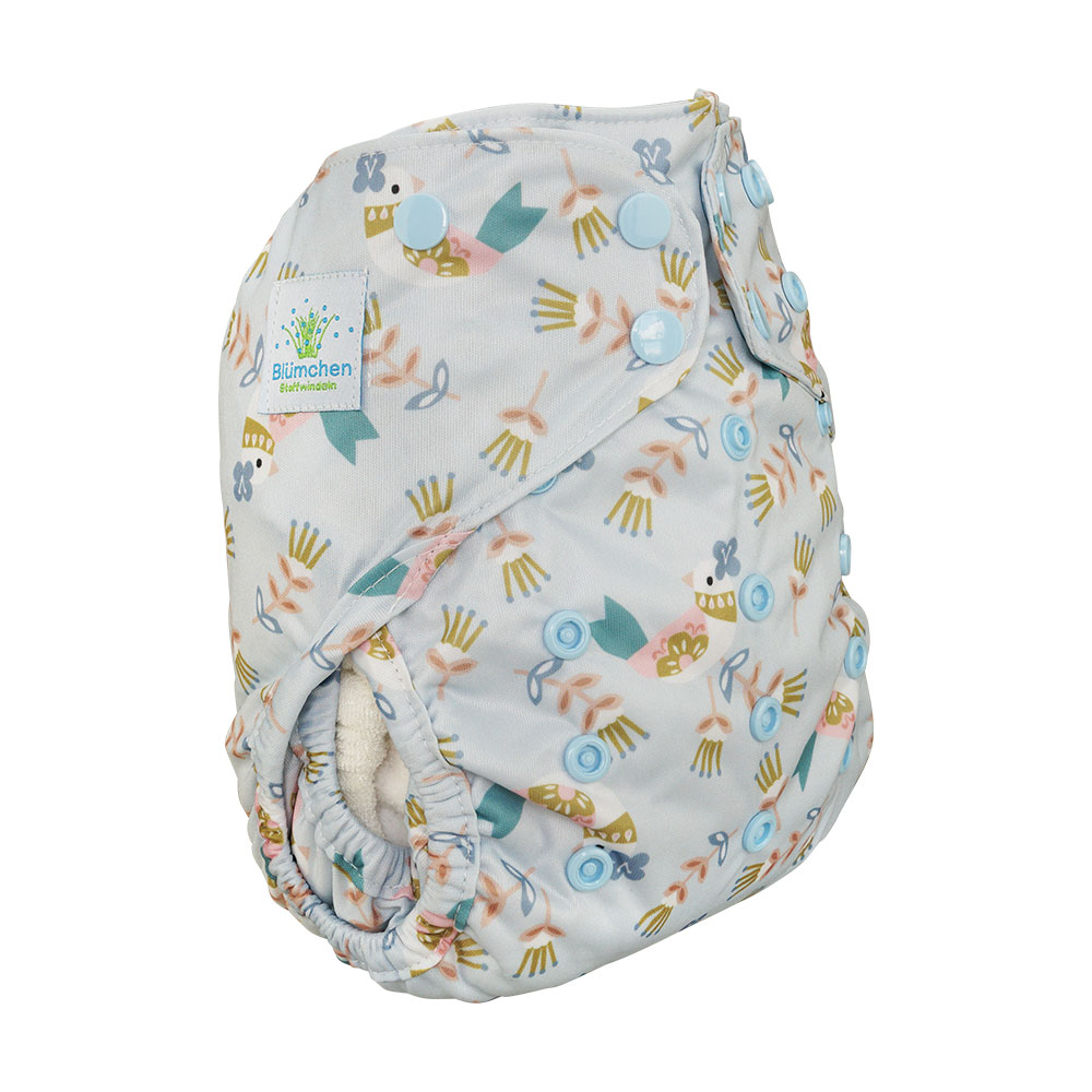 Blümchen Überhose One Size mit Druckknöpfen