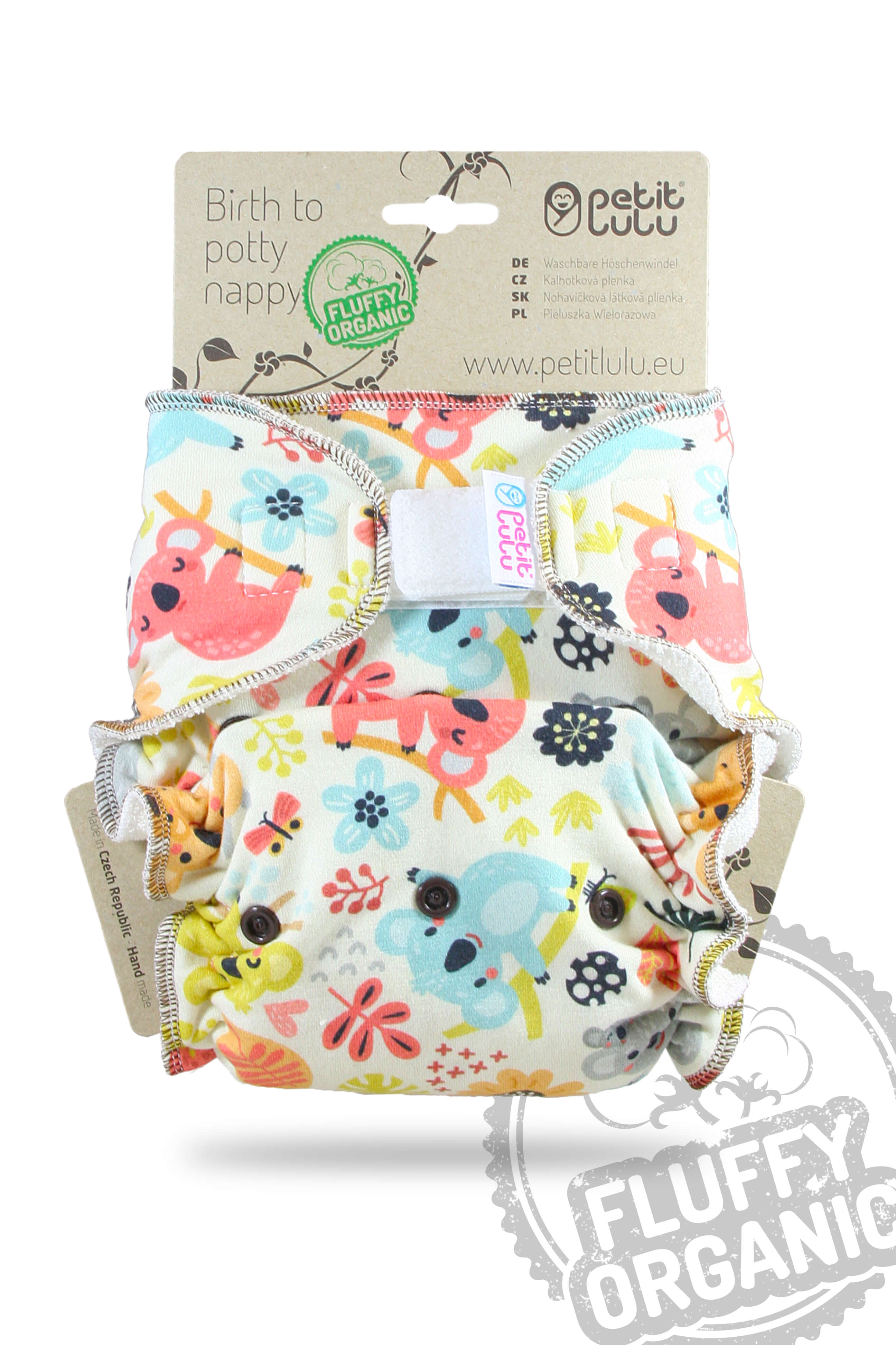 Petit Lulu Maxi Nachtwindel Fluffy Organic mit Klettverschluss