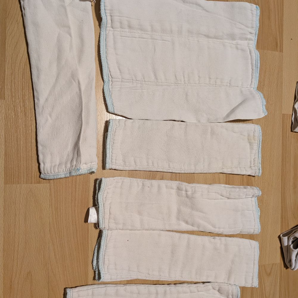 6 Blümchen Falteinlagen Baumwolle