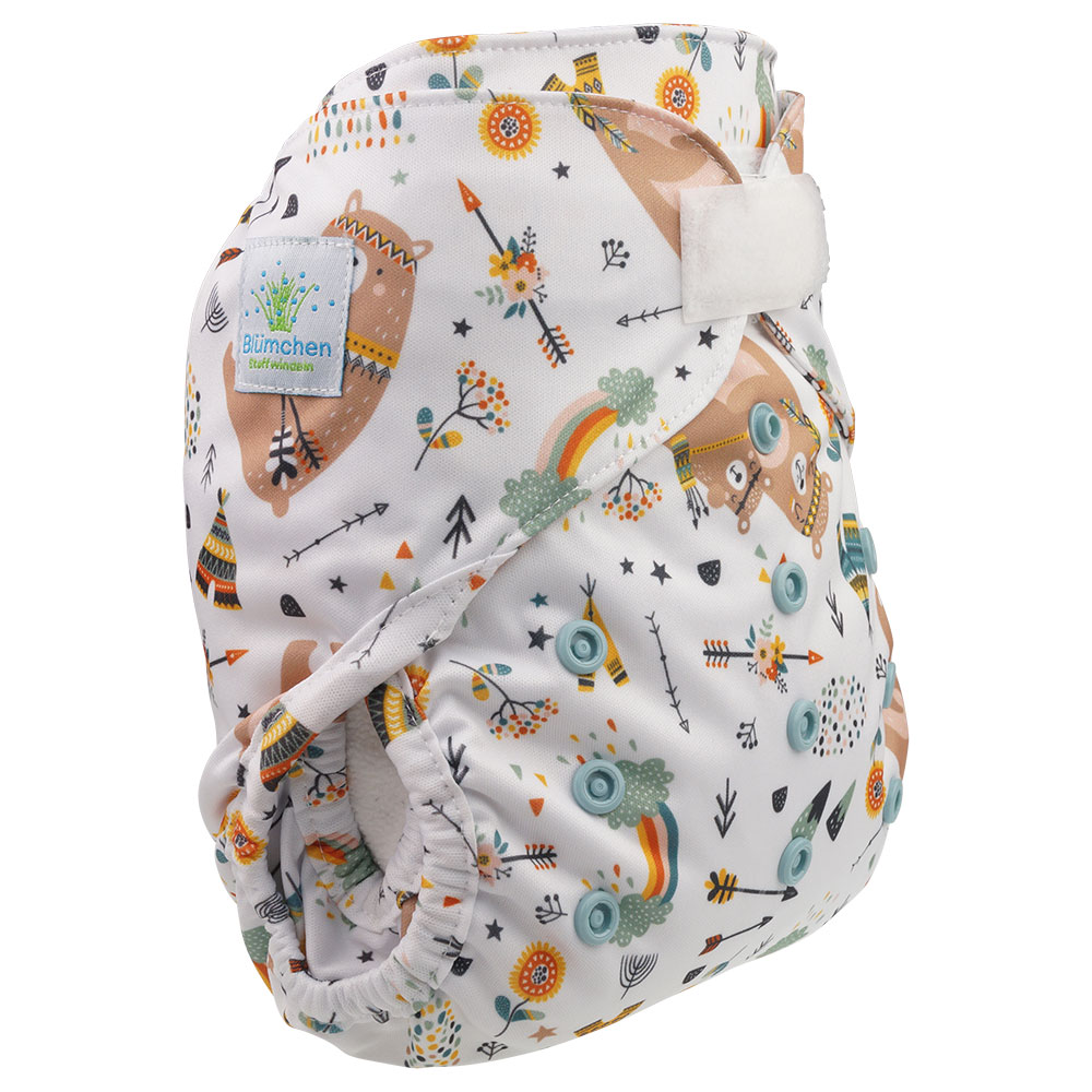 Blümchen Überhose One Size mit Klettverschluss