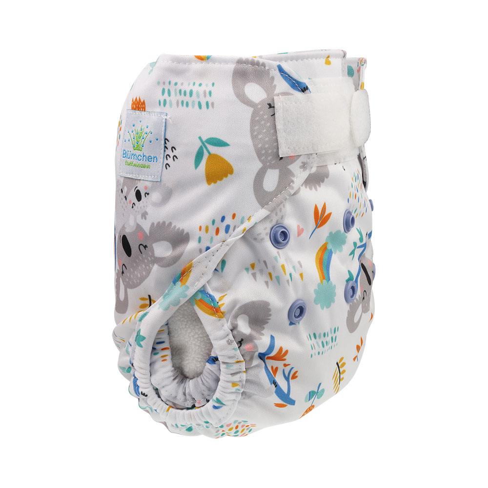 Blümchen Überhose Newborn mit Klettverschluss