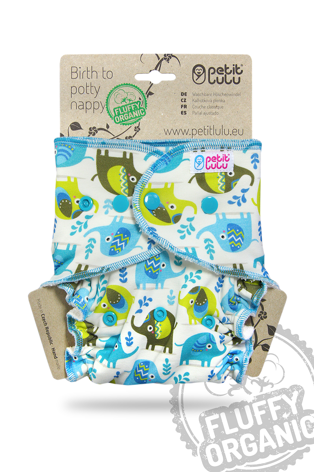 Petit Lulu Höschenwindel Fluffy Organic One Size mit Druckknöpfen