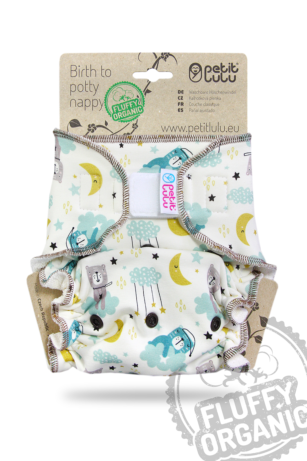 Petit Lulu Höschenwindel Fluffy Organic One Size mit Klettverschluss