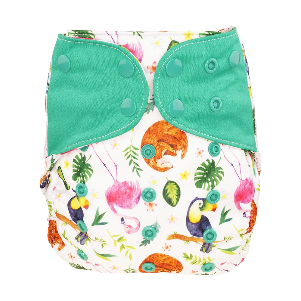 Blümchen Überhose One Size mit Druckknöpfen