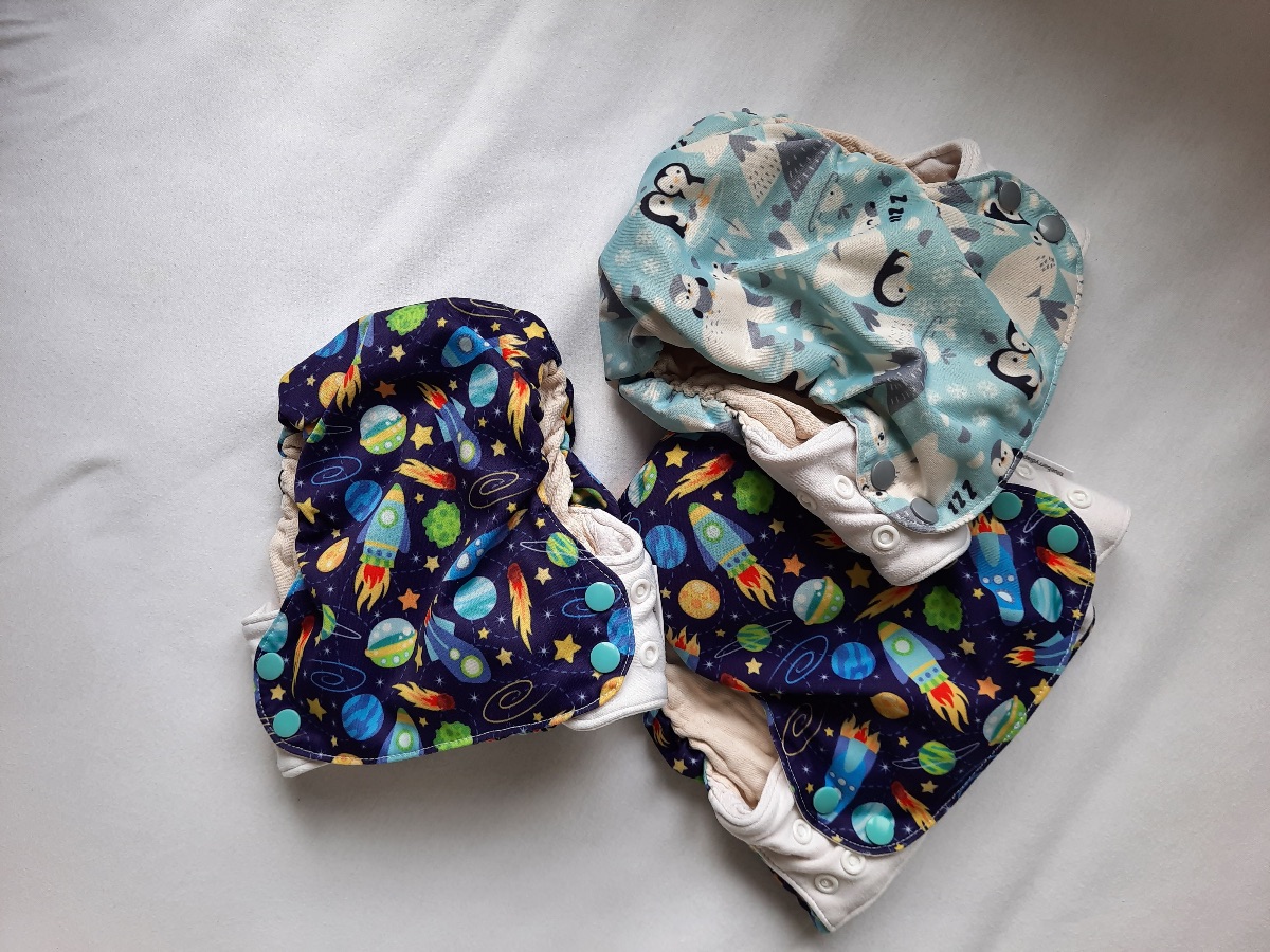 3x Komplettwindel von Blueberry, AIO Simplex SideSnap 2.0 Gr. L, 10-17kg