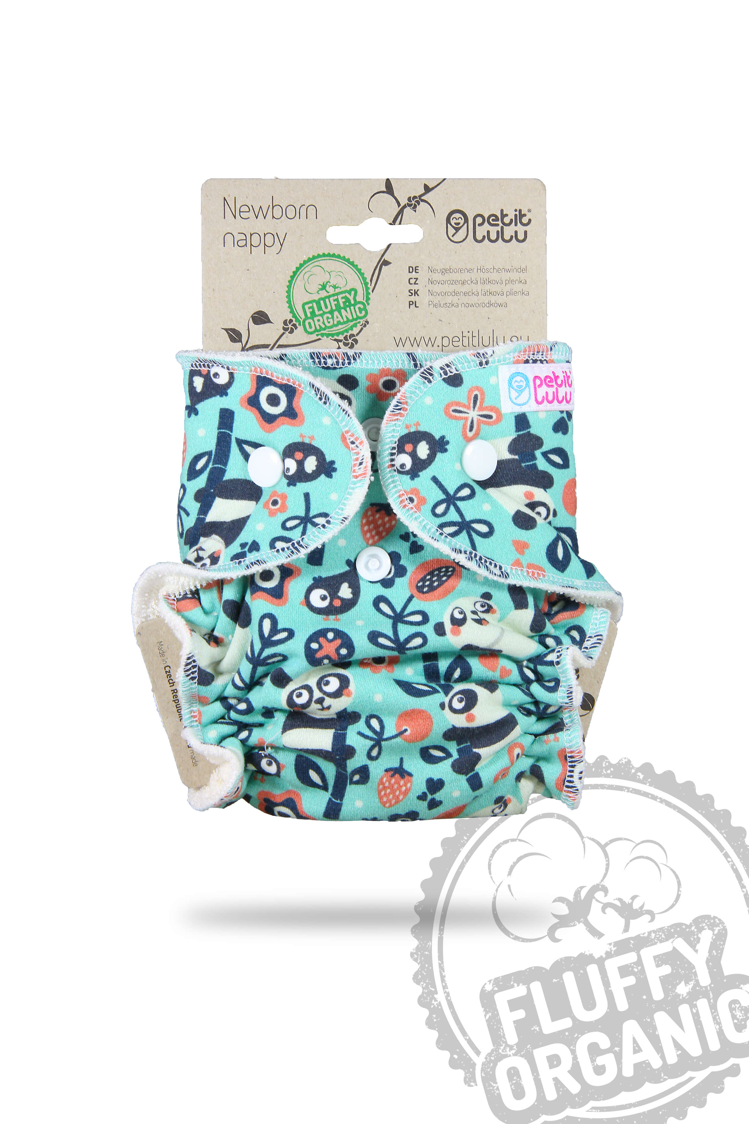 Petit Lulu Höschenwindel Newborn Fluffy Organic mit Druckknöpfen