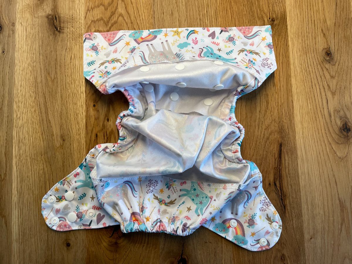 Blümchen Überhose One Size mit Druckknöpfen