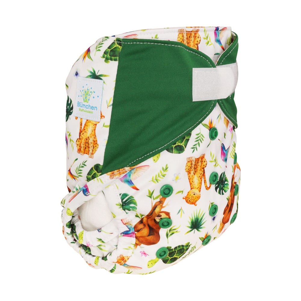 Blümchen Überhose One Size mit Klettverschluss