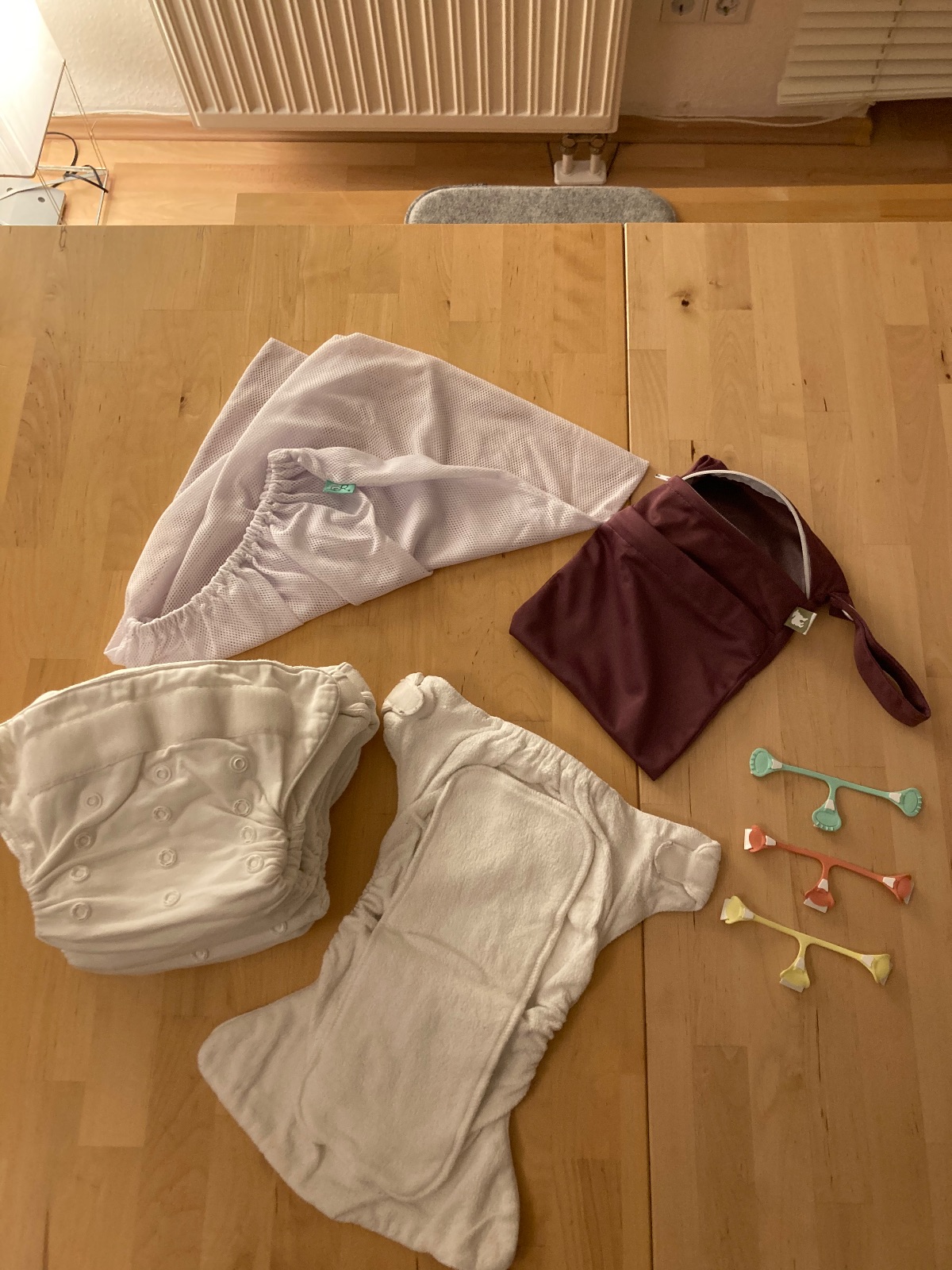 Stoffwindelpaket PUL Überhosen Blümchen Thirsties Blueberry Capri