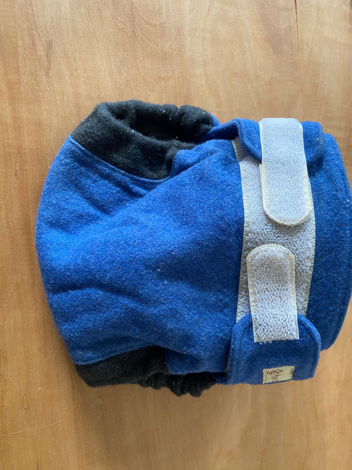 HUDA Wollklett Überhose L blau