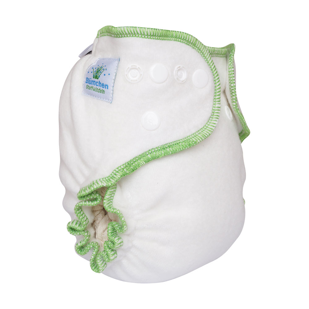 Blümchen Kuschel-Höschenwindel Größe S mit Rüschen (3-7 kg)