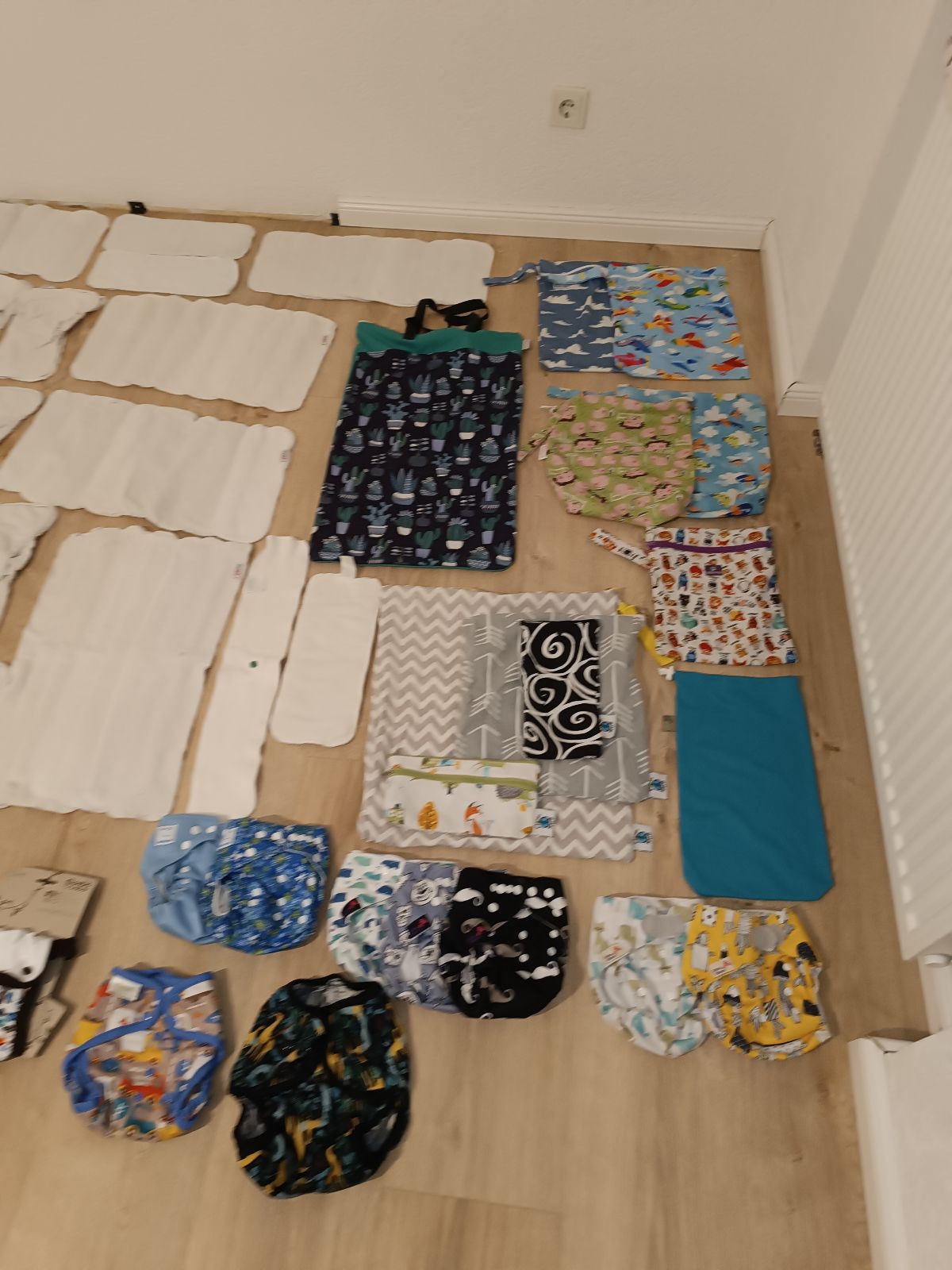 Stoffwindelset xxl Petit lulu Mommy Mouse Pul Höschenwindeln Fleece Wetbags