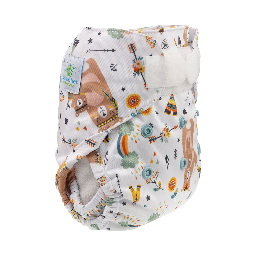 Blümchen Überhose Newborn mit Klettverschluss