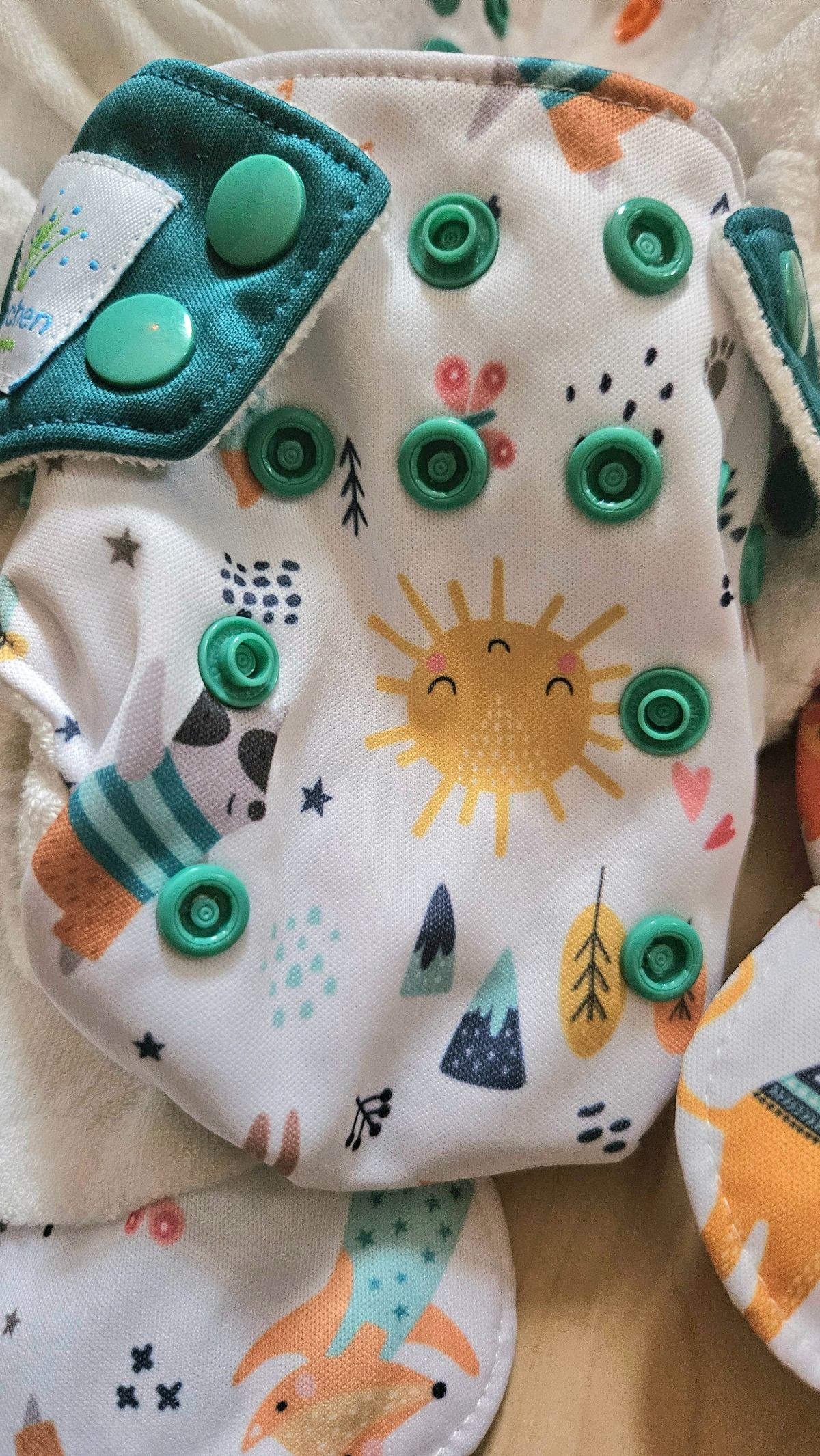 Blümchen All-in-one Newborn Stoffwindel Prefold, wie neu