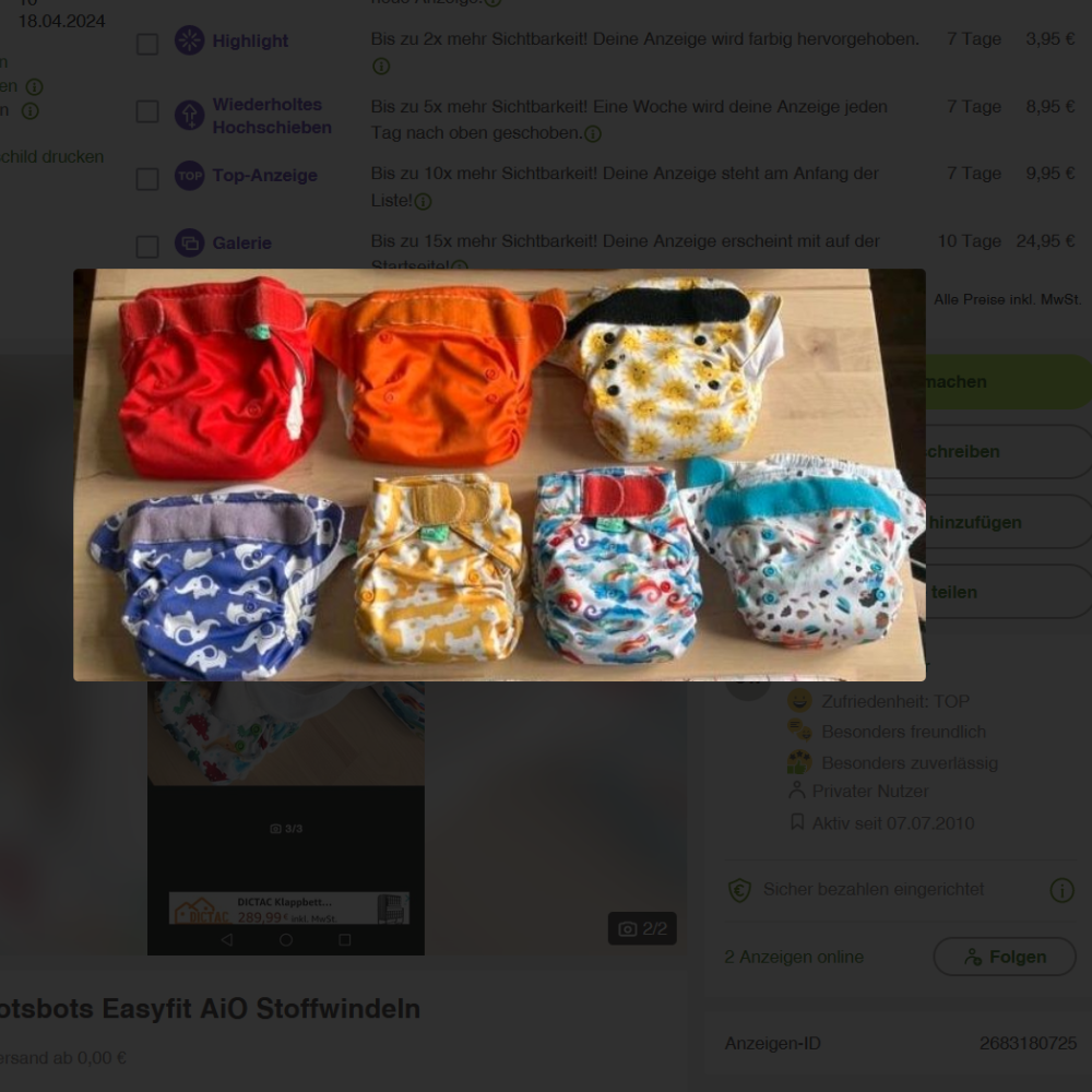 5 Stk Totsbots Easyfit AiO Stoffwindeln