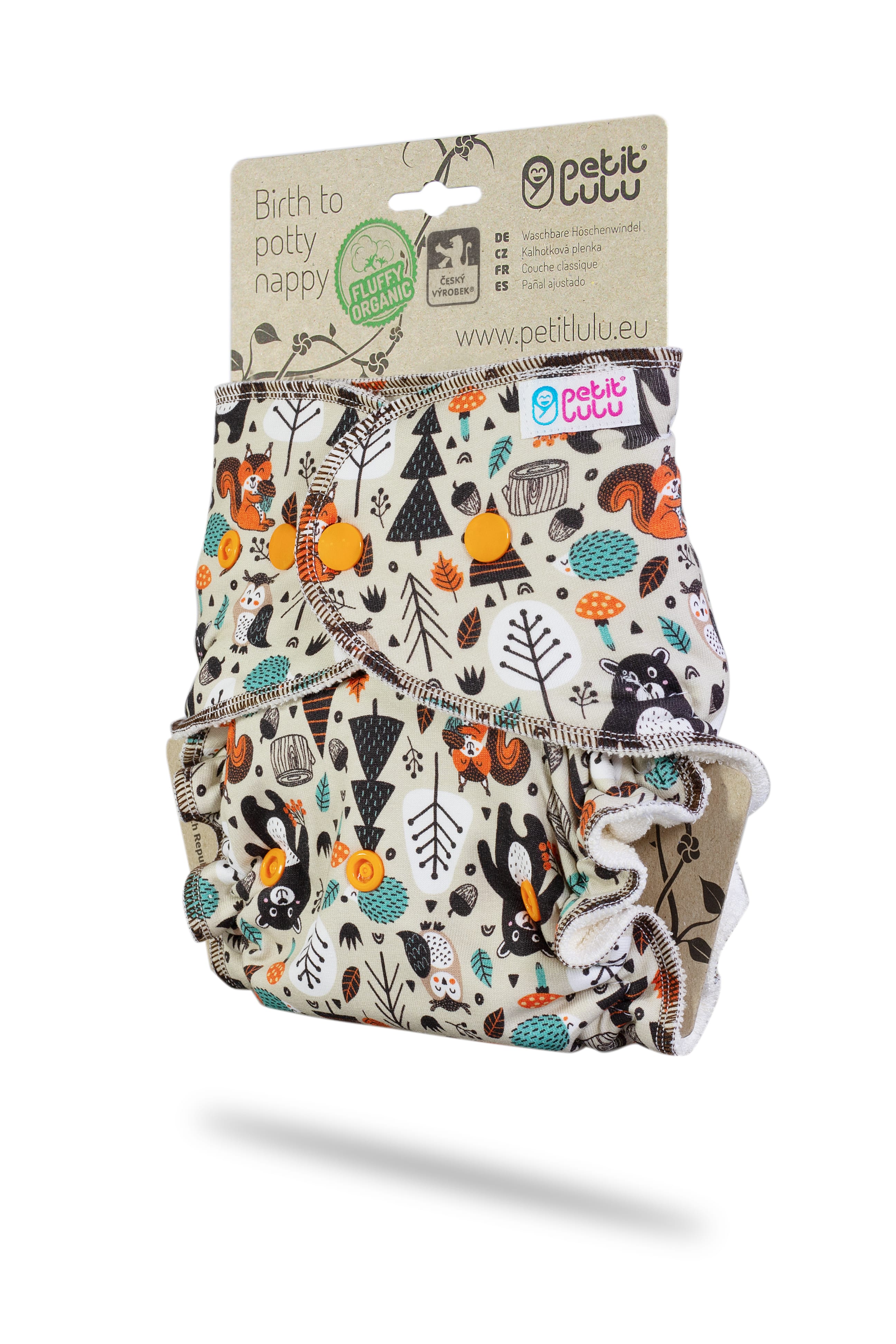 Petit Lulu Höschenwindel Fluffy Organic One Size mit Druckknöpfen