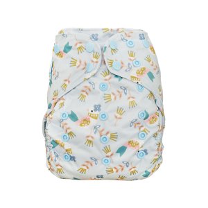 Blümchen Überhose One Size mit Druckknöpfen
