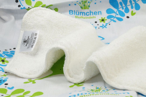 Blümchen Frottee-Saugeinlagen 10 Stück